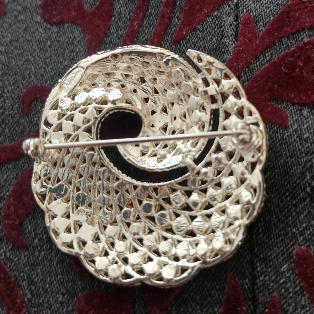 Napier Rhinestone Brooch Pin - Picture 2 of 5